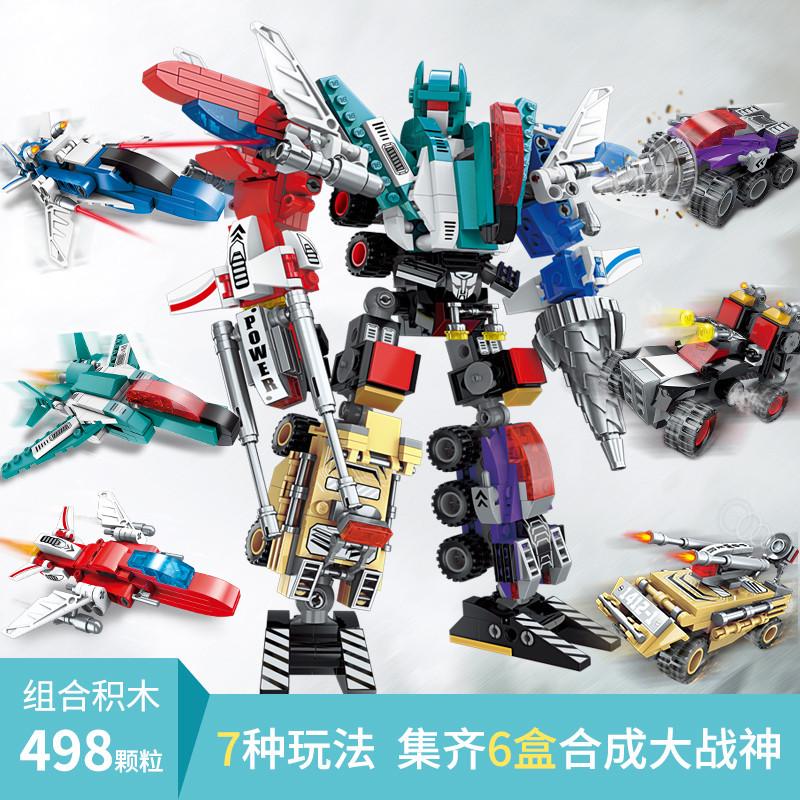 Enlightenment 1407-17 Building Blocks Fit Deformation City Engineering Mecha Children's Intelligence Assembled Toy Engineering