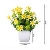 Multicolor Artificial Flower Potted Greenery Plant Eucalyptus Grass Potted Plant Ornaments Rose Lavender Mini Flower