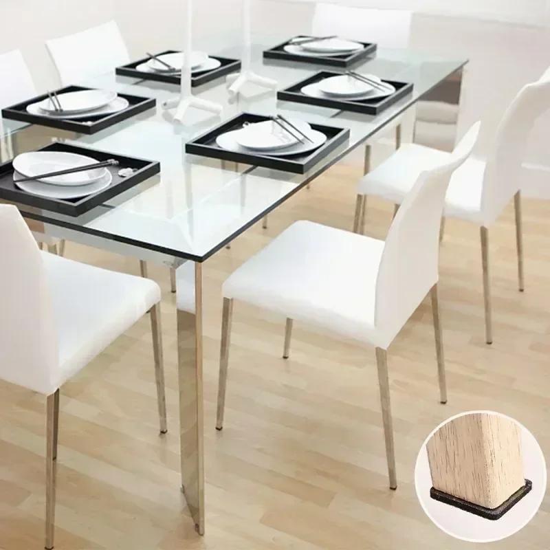 360/18Pcs Felt Chair Leg Pads Round Square Floor Protector Self Adhesive Furniture Table Legs Pad Bumper Anti Slip Furniture Mat