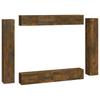 8 piece TV cabinet set smoked oak effect particleboard