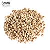Puntos DIY 100Pcs Natural Wood Round Ball Spacer Beads Craft Jewelry Clothes Decor