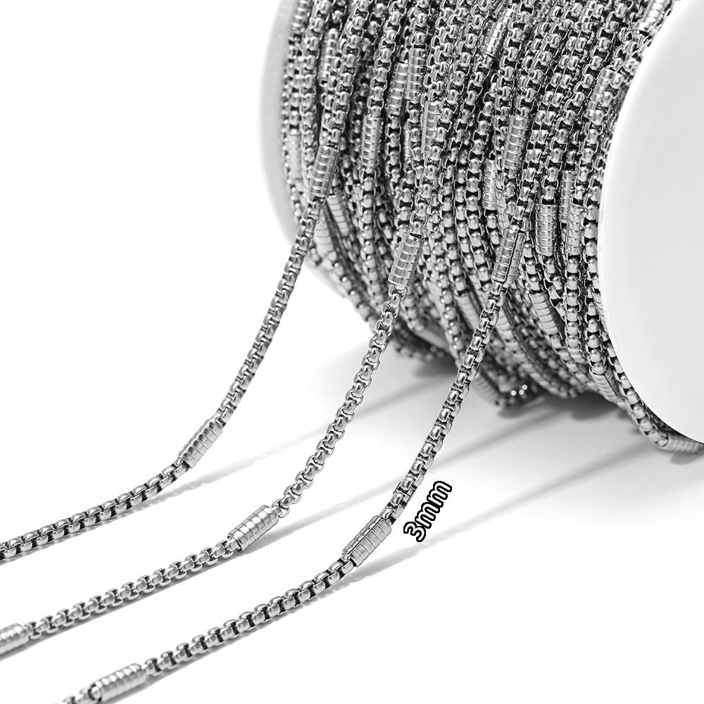 1 Meter Stainless Steel Gold Box Tube Cable Chains for DIY Necklaces Jewelry Earrings Making Bracelet Findings Supplies Bulk