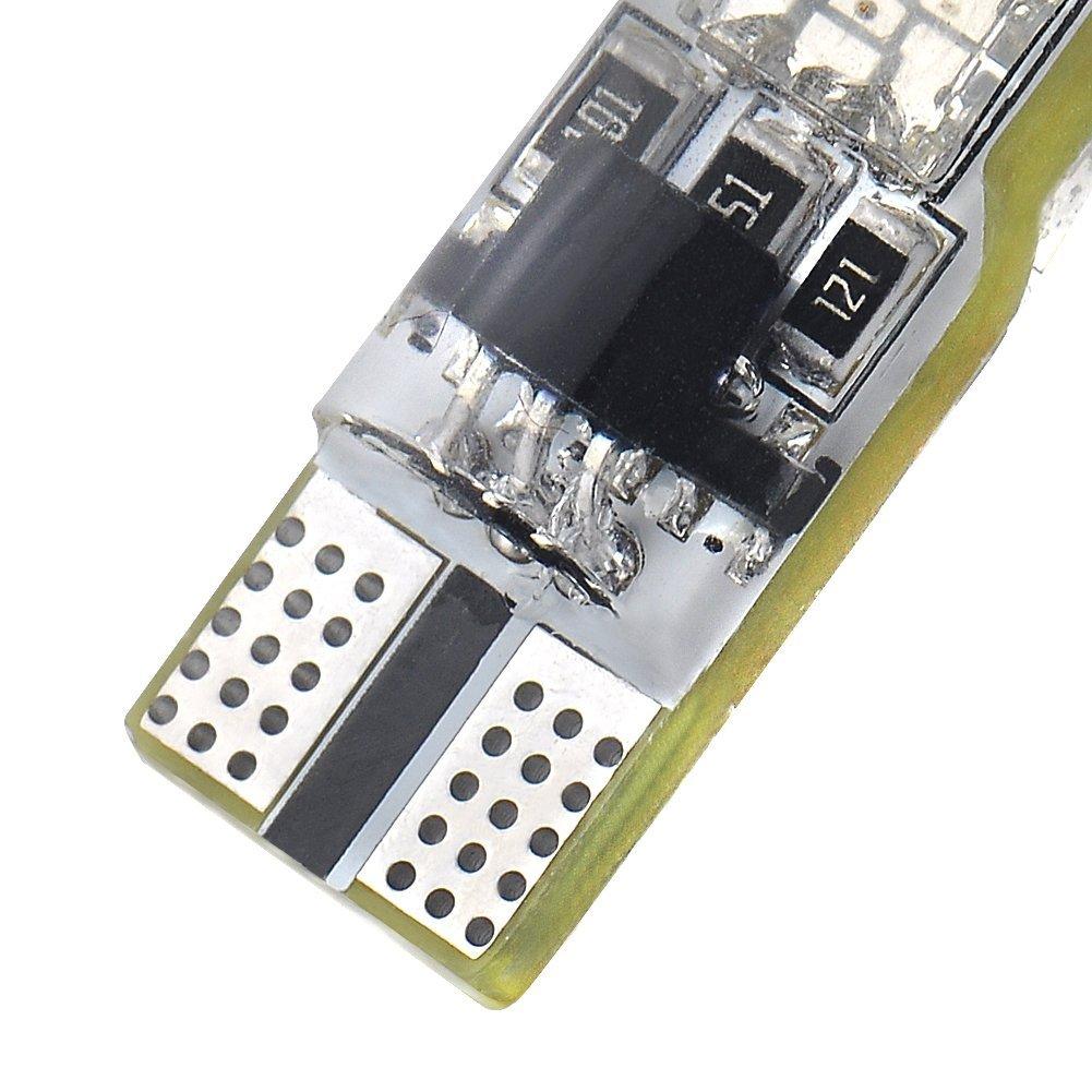 2Pcs Remote Control Car T10 5050 6LED RGB Clearance Light Silica Gel Bulb Lamps