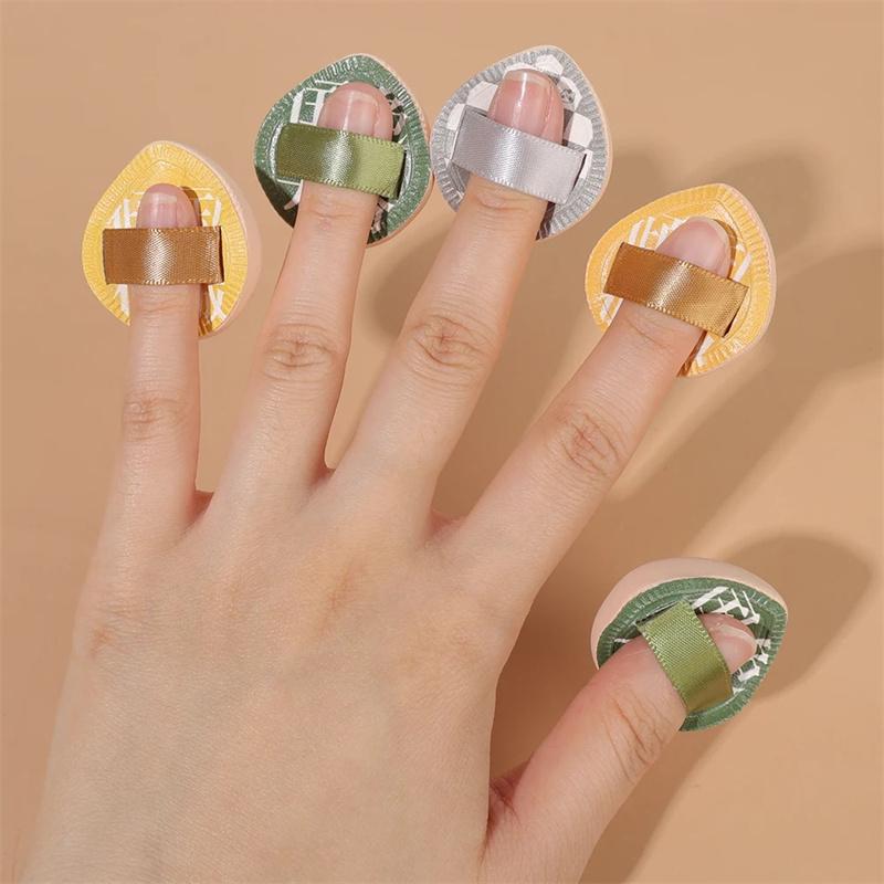 Mini Finger Cosmetics Puffs 5/10pcs Cosmetic Cushion Puff Concealer Foundation Detail Sponge Puffs Wet Dry Dual Use Makeup Tools