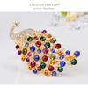 Extra Large Peacock Brooch with Colorful Crystal Rhinestones, Peacock Brooch Jewelry, Brooch Accessories, 1PCS Birthday Gift