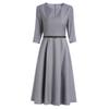 2025 French-Style Slim Waist Three-Quarter Sleeve Dress for Women