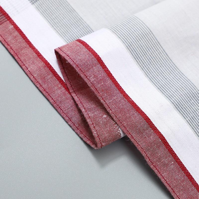 3Pcs 40x40cm Vintage Plaid Striped Woven Polyester Cotton Men Handkerchiefs Sweat Wiping Square Towels Soft Absorbing
