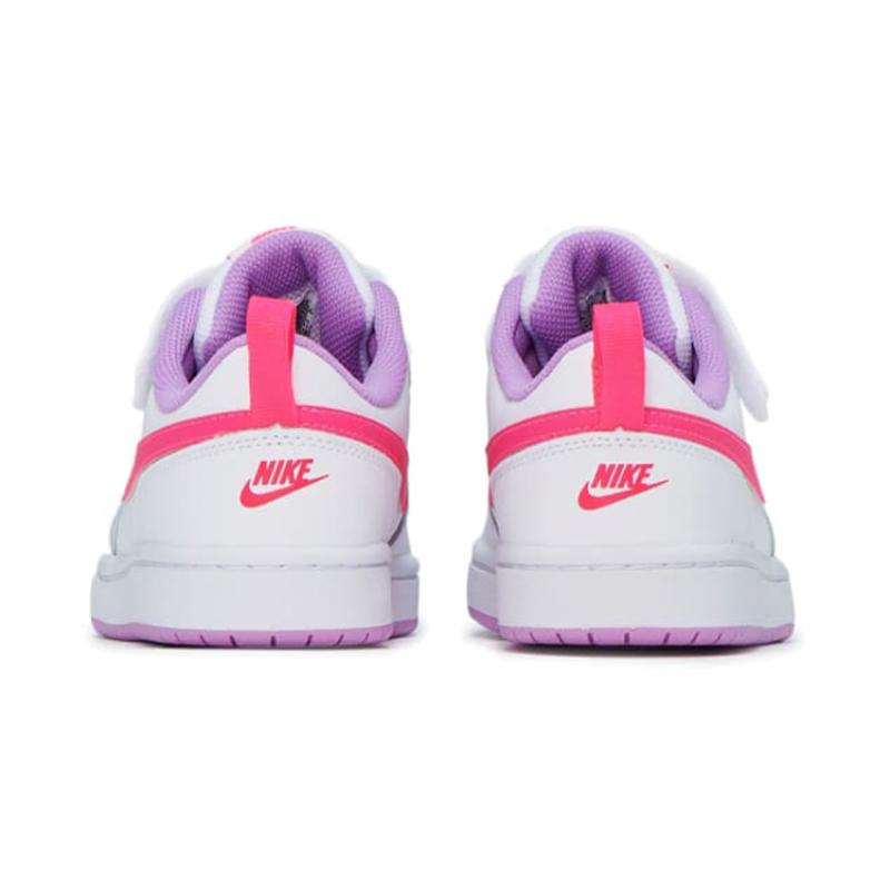 Nike Court Borough Low 2 White Fuchsia Glow PS Sneakers BQ5451-111