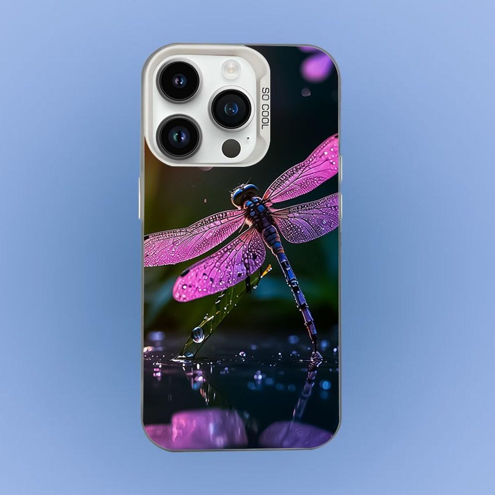 Animal D-Dragonfly-ys Phone Case For iPhone 16,15,14,13,12,11,Mini,Pro,SE,MAX White Matte Shockproof Cover iPhone15pro