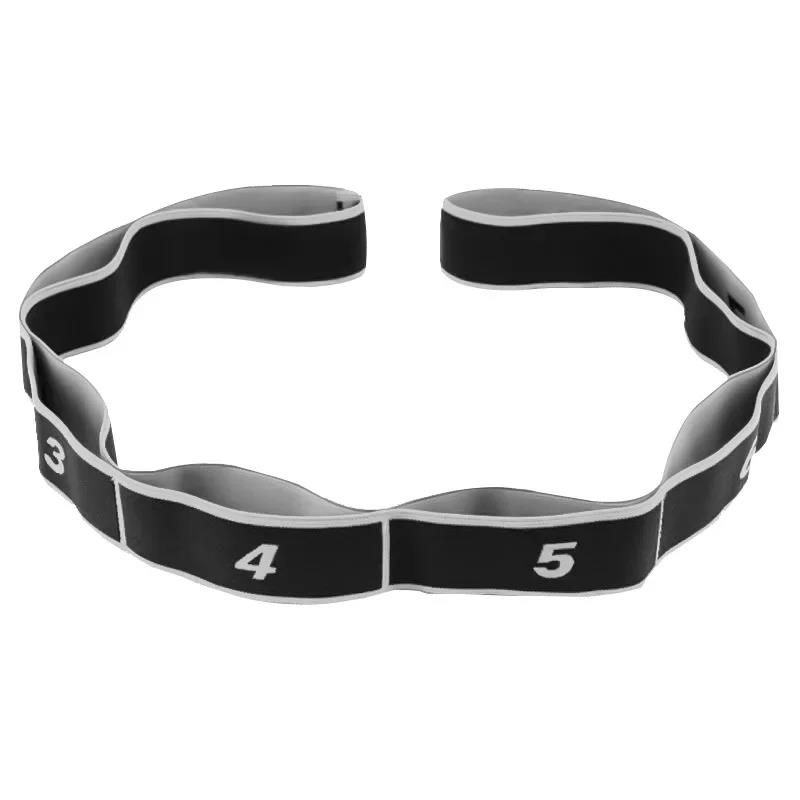 Yoga Pull Strap Belt Girl Elastic Latin Dance Stretching Band Loop Yoga Pilates GYM Fitness Exercise Resistance Band With Number 3