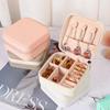 Mini Portable Jewelry Box Ins Simple Travel Pu Jewelry Box Necklace Earrings Jewelry Box Storage Box Jewelry Box Organizer