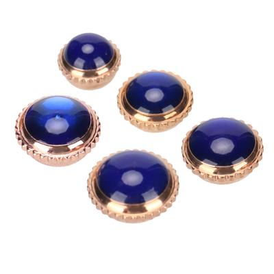 5pcs Watch Crown Spare Parts Steel Watch Head Repair Parts Replacement Accessories Rose Gold