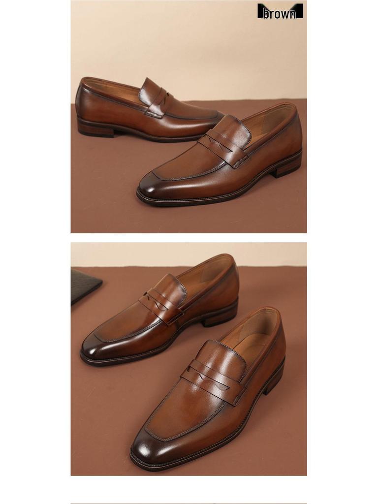 Men's Handmade Leather Slip-On Loafers
