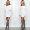 2025 Sexy One-shoulder Maternity Sweater Dress - European & American Style