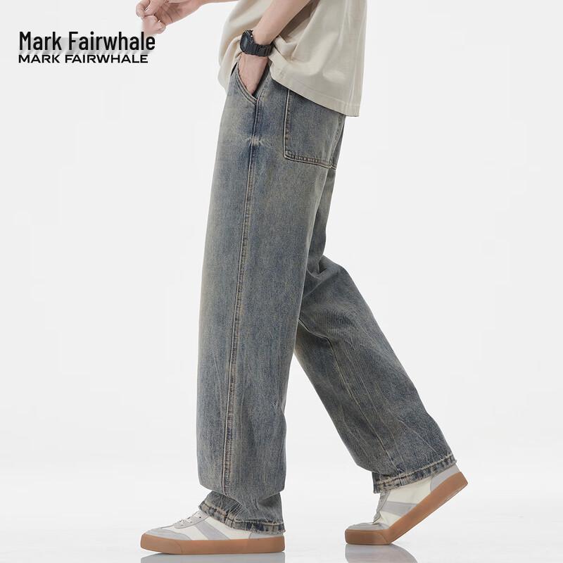 Mark Fairwhale Men's Distressed Straight Leg Jeans