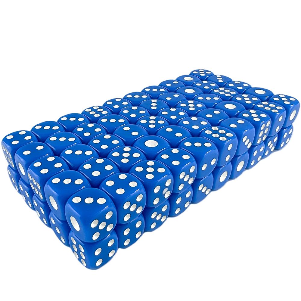 

Ігрові кубики 14 мм D6 Dice, 100 шт. Кольоровий кубик, кубики для пиття, вечірні ігрові аксесуари для дозвілля синій