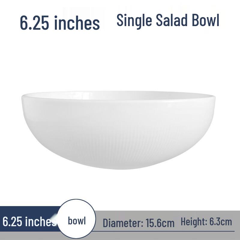 Yu Yi Angel 6.25 Pure White Ribbed Ceramic Bowls - Set of 2