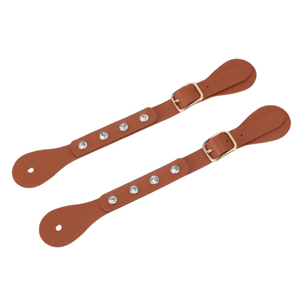 1 Pair Spur Straps   Rhinestone Decorated Synthetic Lther   Vintage Spur Boot Straps for Boots Equipment