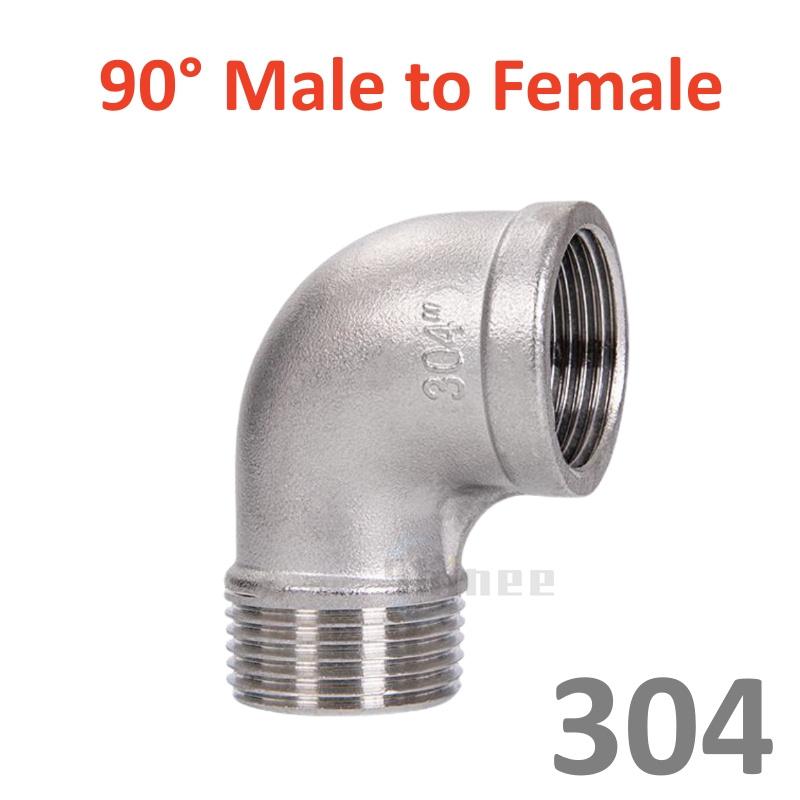 3/8"1/2" 1/4" Elbow 90/45 Degree Angled F/F Stainless Steel SS304 Female Male Threaded Pipe Fittings Reducer Plumbing connection