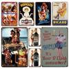 Vintage French Beer Tin Signs Decor Theme Irish Bars Club Pub Wall Posters Metal Plate Retro Vodka Iron