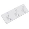 Wall Mounted Coat Rack PVC Strong Stable Multifunctional Simple Wall Hanger with 3 Hooks for