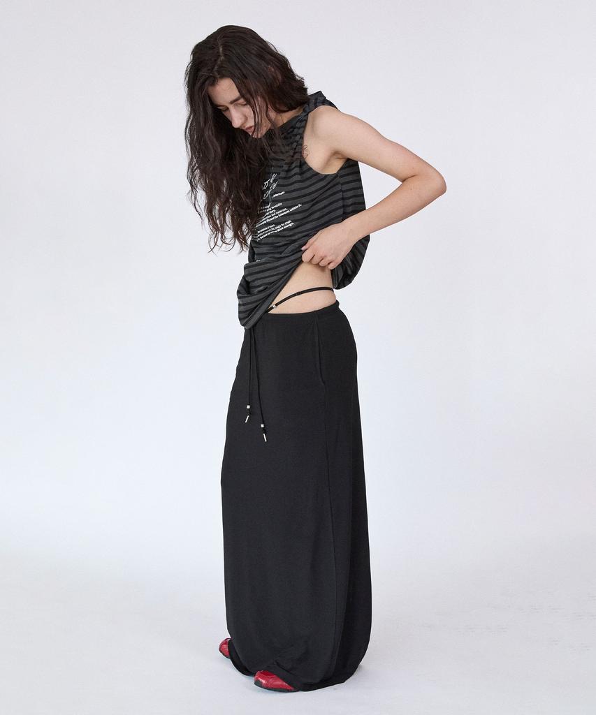 Holpeipeo Cooling Y-Strap Jersey Maxi Skirt (Black)