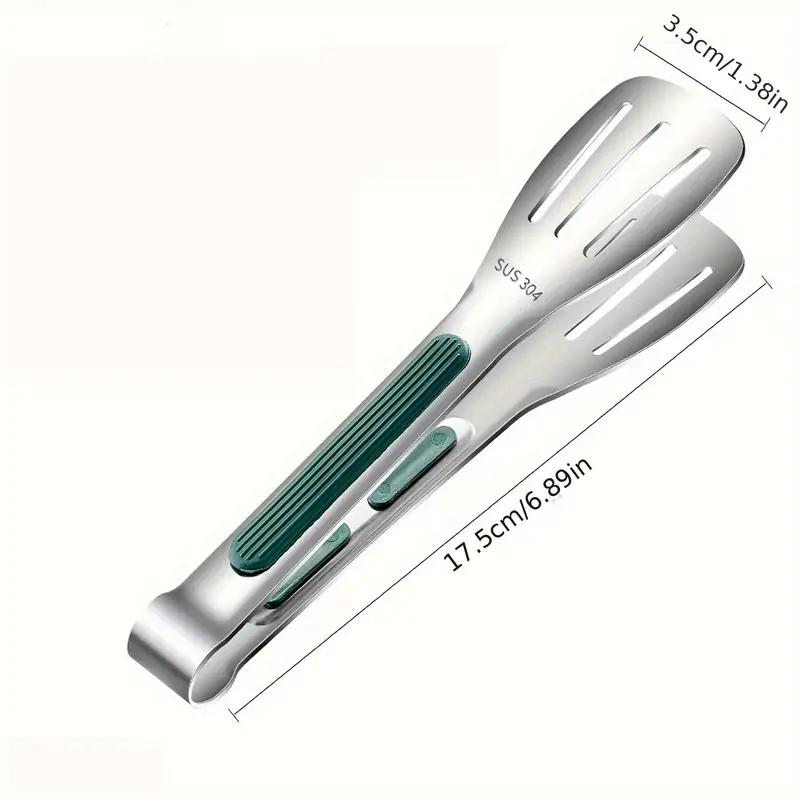 

Кухонные щипцы из нержавеющей стали, силикагель, предотвращающий ожоги, щипцы для еды из нержавеющей стали, пригодные для мытья в посудомоечной машине, щипцы для сервировки хлеба S