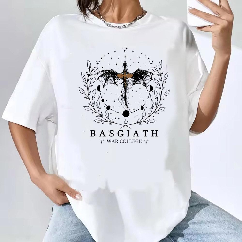 Fourth Wing T Shirt Teen Classic 2000s Streetwear Gothic Graphic Trendy Top Tees Comfortable Grunge Graphic Anime Graphic