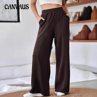 Autumn and Winter Women's Pant Plus Size Casual High Waist Loose Casual Wide Leg Pants