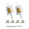 2Pcs Gas Inline Filter Moto Parts Clear Oil Stable Performance Sturdy