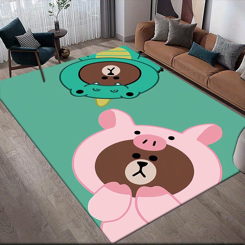 LINE FRIENDS Playful Square Area Rug, Non-Slip Floor Mat for Home Decor, Perfect Gift for LINE FRIENDS Fans.chl 60x90cm