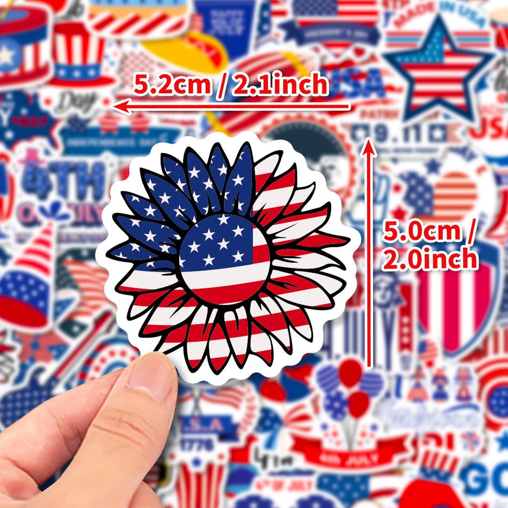 100 American Independence Day Stickers US President Independence Day Stickers Love Hat National Flag Decorative Stickers