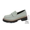 Spring and Autumn Loafers Casual Matte British-style Women's Shoes with Thick Heels and Thick Soles Retro Women's Shoes