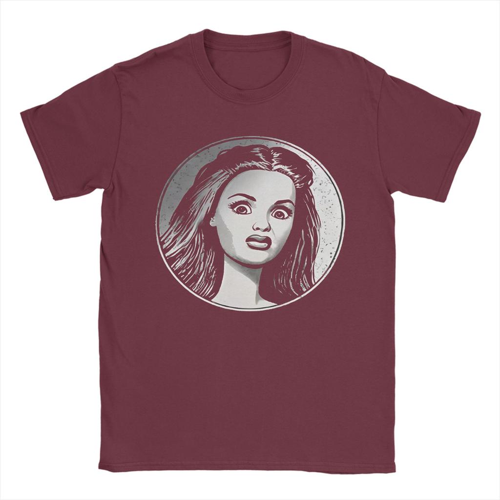 Unisex's Disgusted Doll Face Funny Meme Cursed Image Graphic T Shirts Pure Cotton Clothing Short Sleeve Crew Neck Tees