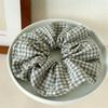 Lassic British Style Plaid Scrunchies Cotton Linen Feeling Hair Ties Minimalist Checkerboard Hair Rope For Professional Women