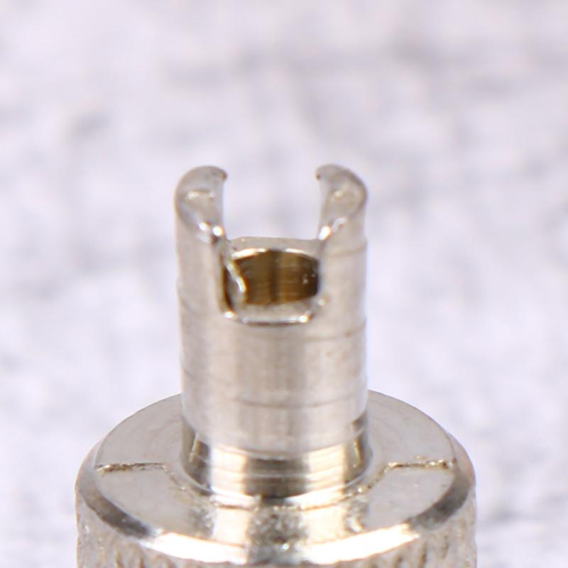 4 Pezzi Tappo Stelo Valvola Pneumatico Metallo Testa a Fessura Copristelo Con Strumento di Rimozione Nucleo Coprivalvole Ruota Per Auto Moto
