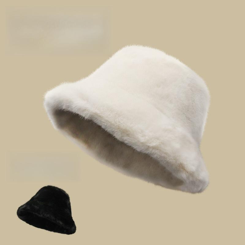 Versatile Warm Plush Basin Hat for Autumn and Winter, Fisherman Hat That Looks Small and Fashionable, Single Item Hat