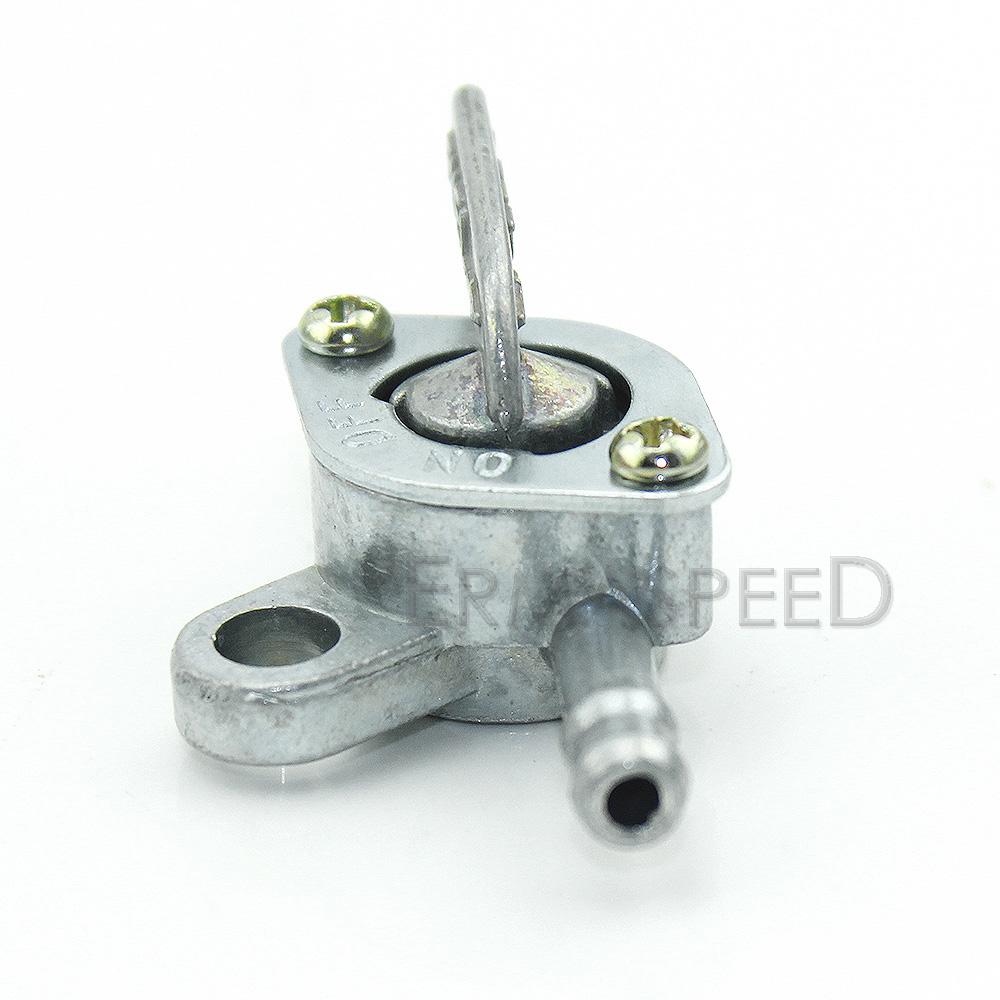 Motorcycle Motocross Fuel Tank Taps Oil Gas On-Off Switch Silver Aluminum Petrol Cock Petcock Universal for Off Road