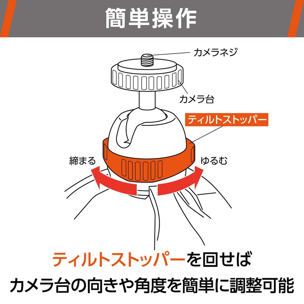 Hakuba Mini Tripod with Grip and Mobile Holder Set Mini Tripod that can also be used as a with Smartphone Perfect for Selfies and Commemorative e-Pod