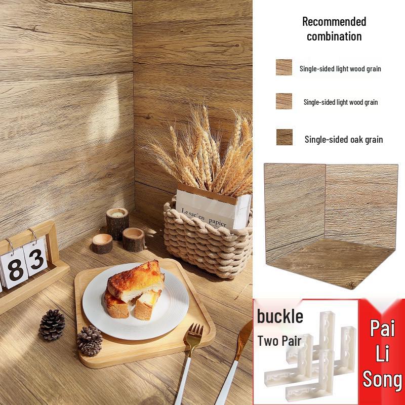 Retro Window Cake Baking Photography Background Board - Wood Grain Props for Studio Scenes
