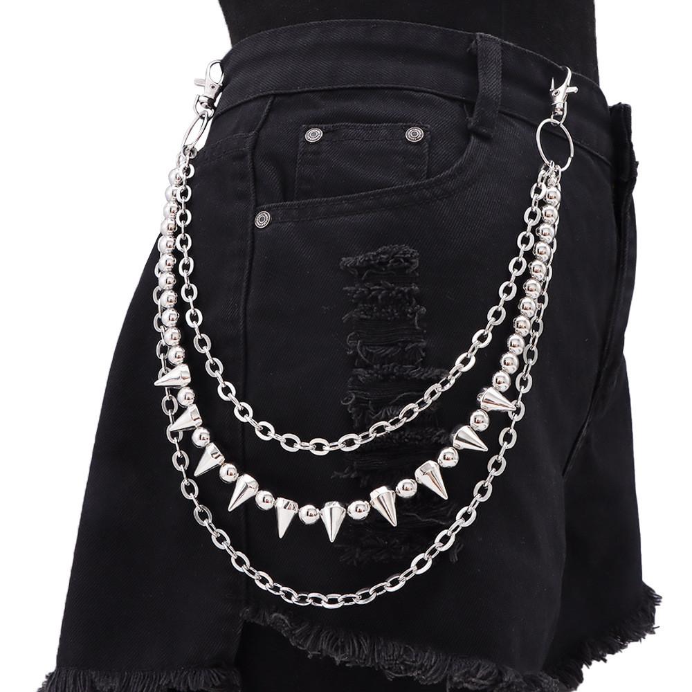 Hip Hop Metal Waist Chain With Multilayer Beads For Men And Women Summer Fashion