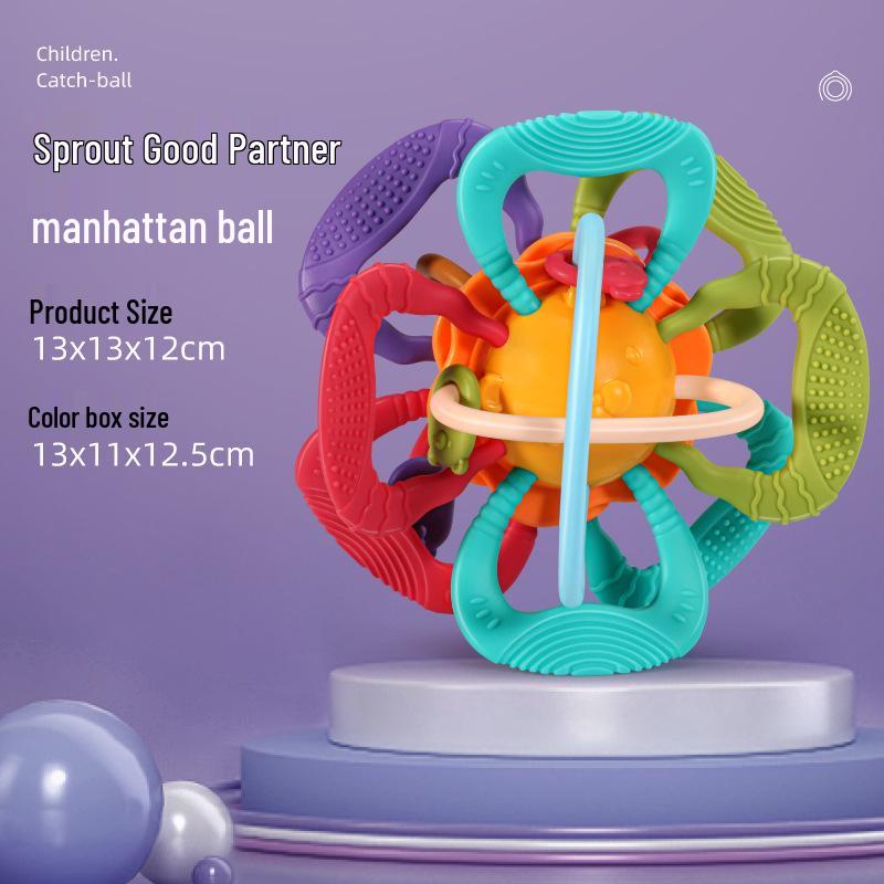 

Manhattan Soft Rubber Rattle & Teether: Cross-border Baby Puzzle Toy