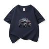 Kids Cotton T Shirt Cool Cartoon Offroad Vehicle Print Crew Neck Short Sleeve Tee Casual Boys Girls Summer Tops
