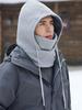 Hat Scarf One piece Two piece Warm Functional Hat Versatile Autumn and Winter New Windproof and Cold Hat Men and Women's Heads