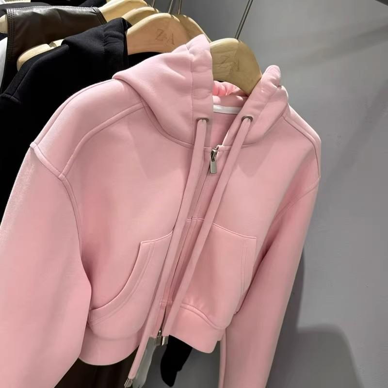 Cardigan Sweater Women's Autumn and Winter Korean Version Short Hooded Korean T-shirt Women's Coat Trendy Ins Women's Top Women's