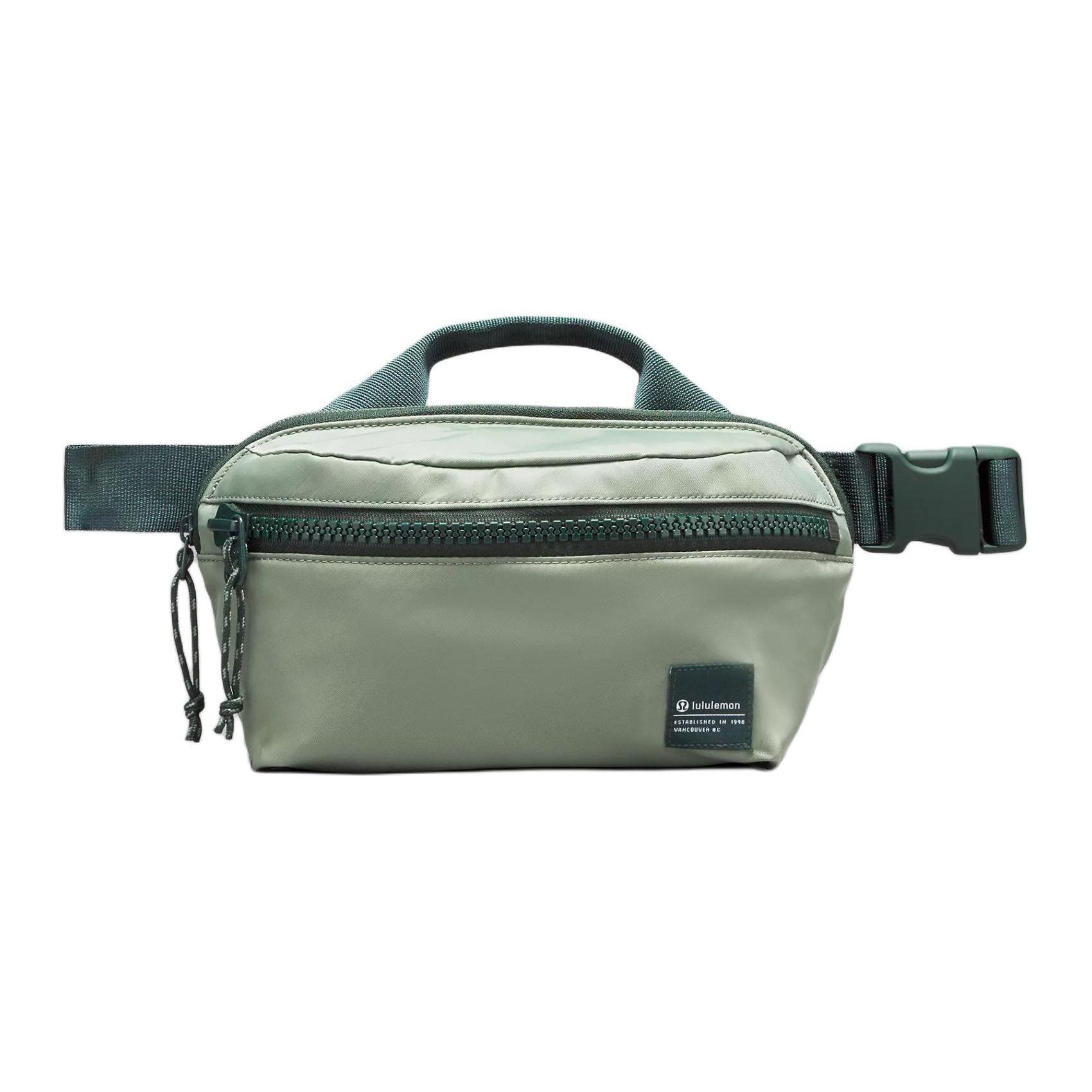 

Lululemon 2.5L All Day Essentials Logo Zip Waist Bag Unisex Waist Bag Gray Eucalyptus Traditional-Green LU9B13S-064803 Gray Eucalyptus & Legacy Green