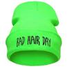 European and American Hip-hop Pullover Hat with Lettering Bad Hair Day Knitted Hat Embroidered Wool Hat 15Colorful Beanie