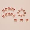 Fake Nail Wearing Nail French Cherry Removable Nail Patch Simple Nail Patch Nail Patch 24 Pieces