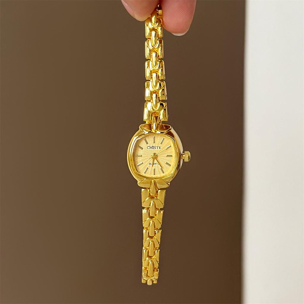 Chiste Niche Chain Bracelet Watch Women'S Premium Fine Belt Gold Small Sugar Cube Women'S Quartz Watch