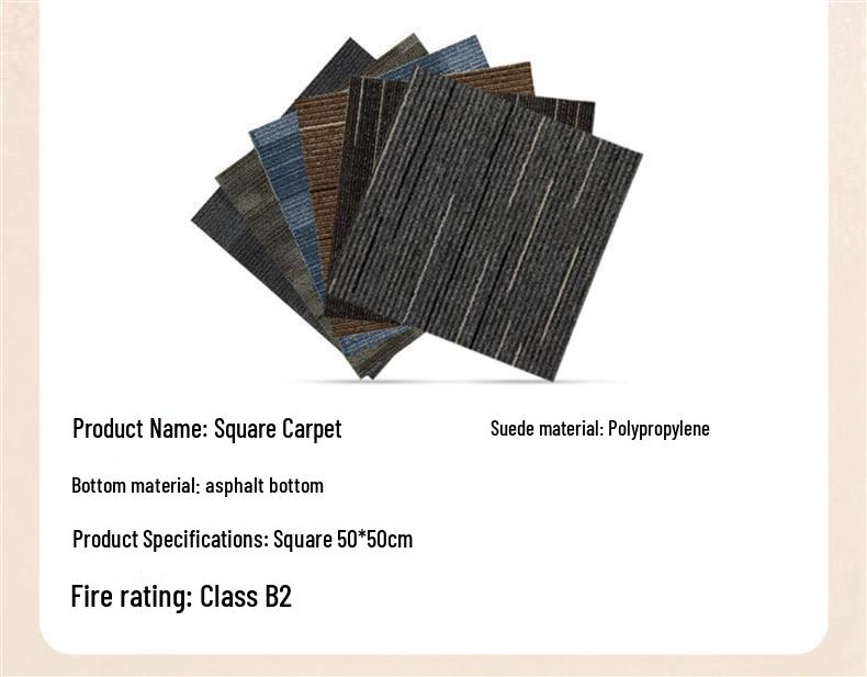 Le Fu Office Carpet: Large Splicing Square Floor Mat for Full-Cover Commercial Areas and Billiard Halls